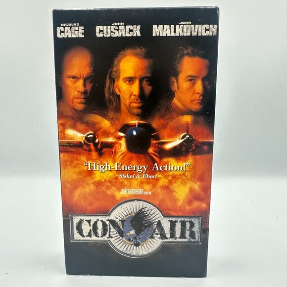 Con Air (1997) VHS Action Movie Nicolas Cage John Cusack John Malkovich - Picture 1 of 3